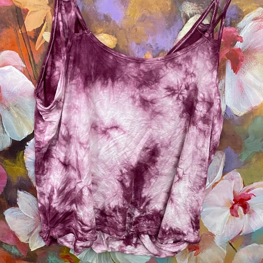 3/$20 Aerie Purple Tie-Dye Camisole - Picture 7 of 7